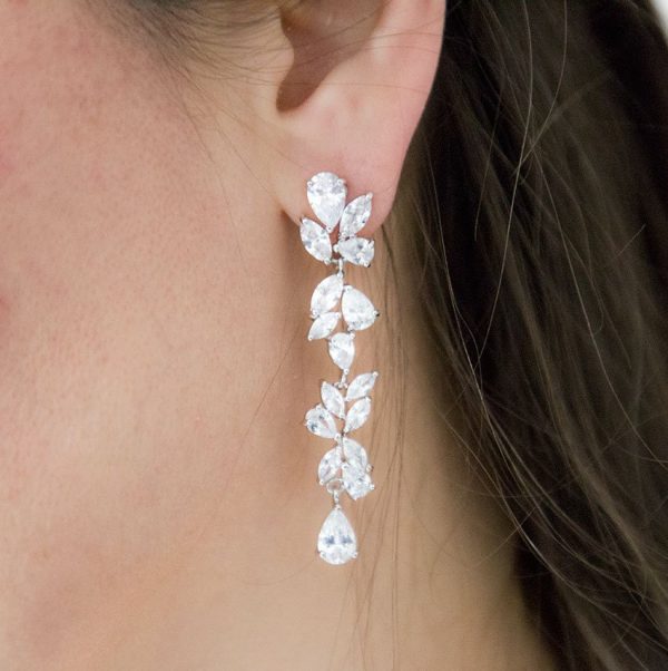 Boucles D Oreilles Pour Mariage Pendante Bijoux En Zircon De Luxe