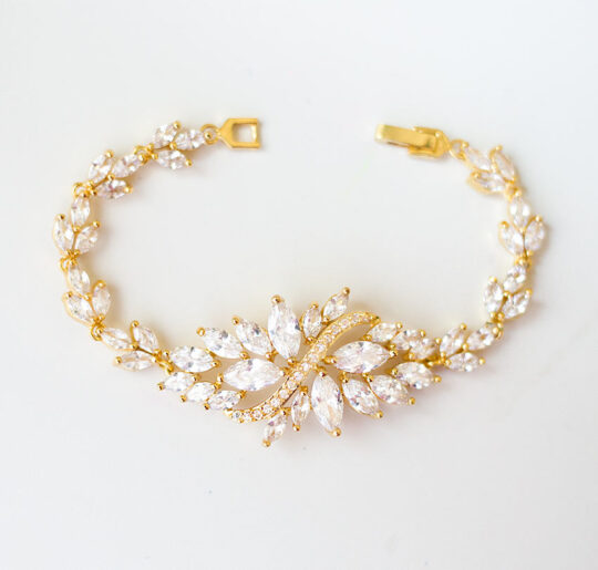 Bracelet mariage doré cristal Zircon Dalida