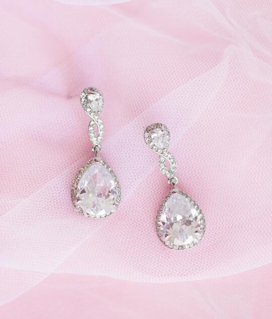 Boucles d’oreilles mariage style vintage strass « Cindy »