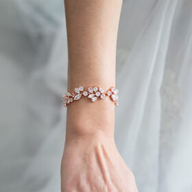 Bracelet original or rose mariage ou soirée « Carmen »