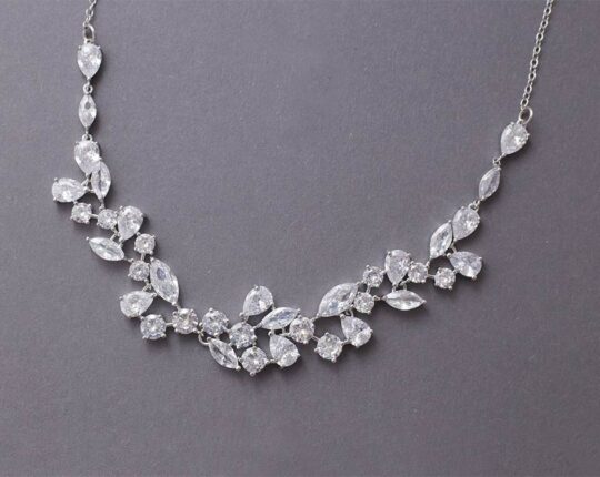 Collier mariage original diamanté, cristal Oxyde de zirconium Ariel