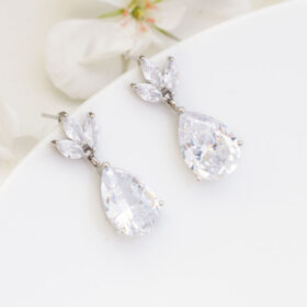 Boucles d’oreilles mariage cristal zircon « Anna »