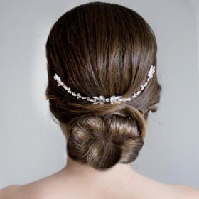 Bijou cheveux mariage, tiare romantique cristal « Vassilena »