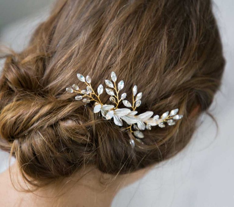 Bijoux de cheveux mariage peigne bohème feuilles "Lorie"