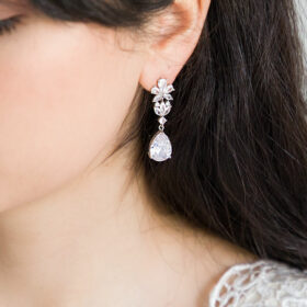 Boucles d'oreilles mariée perles, Eliott, bohème, bijoux romantique